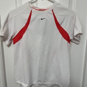 Nike, Women DRI-FIT t shirt. Medium, White w/ Red accents. New w/ tag.